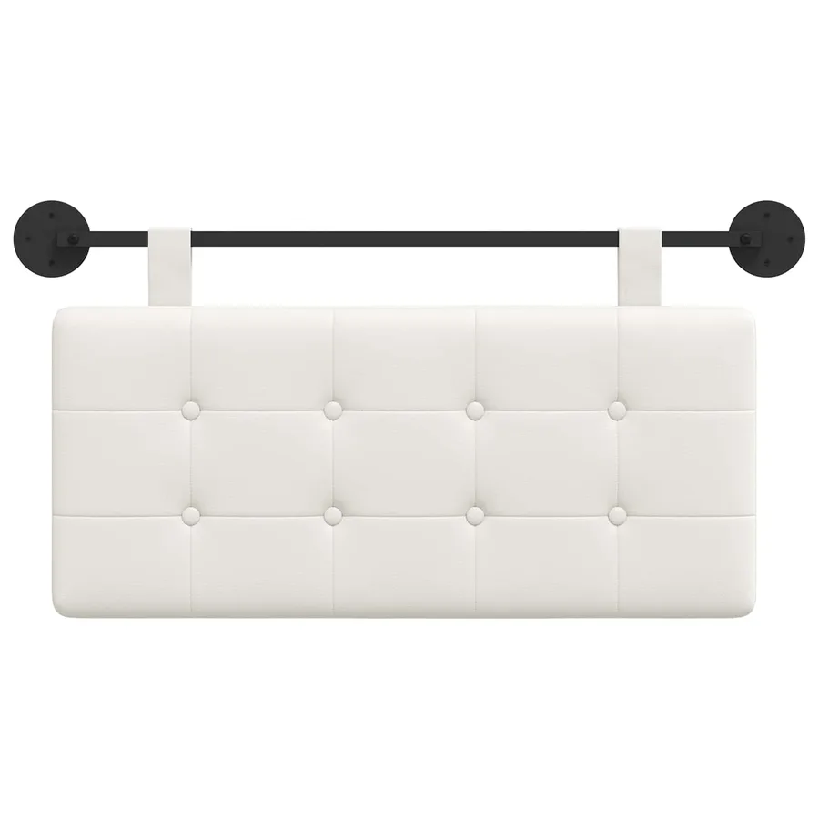 Tête de lit suspendue Blanc Simili cuir - 5