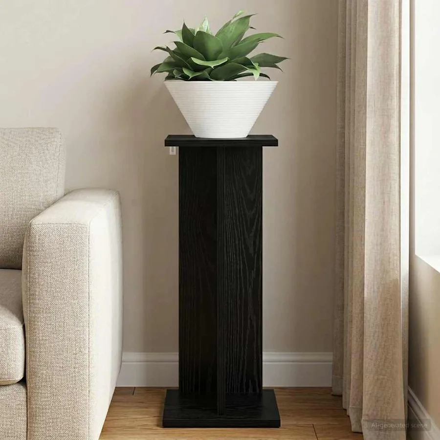 Support de Plante Chêne Noir 25 x 25,5 x 60,5 cm - 4