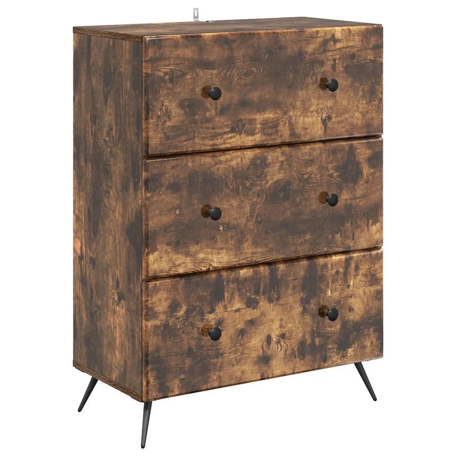 Armoire à tiroirs Chêne fumé 66 x 34,5 x 90 cm - 2