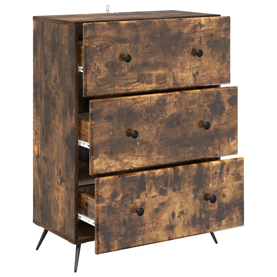 Armoire à tiroirs Chêne fumé 66 x 34,5 x 90 cm - 5