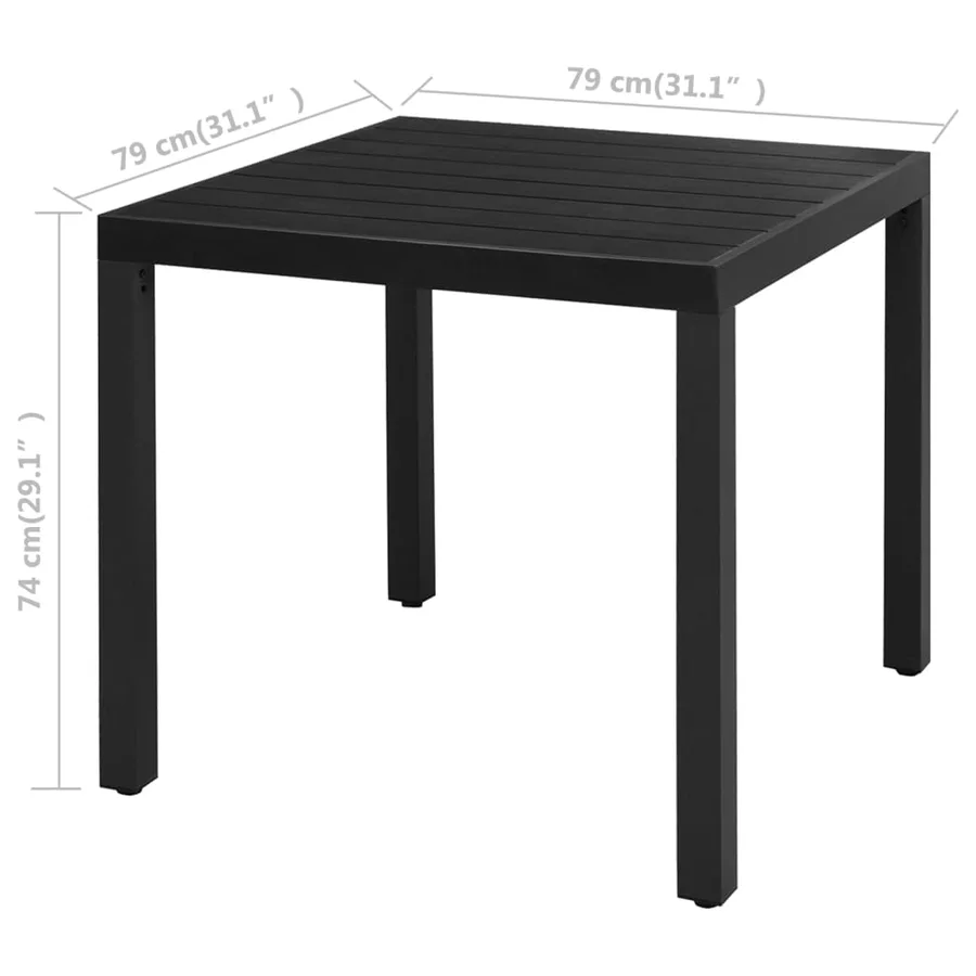 Ensemble à manger de jardin 5 pcs PVC résine tressée noir - 8