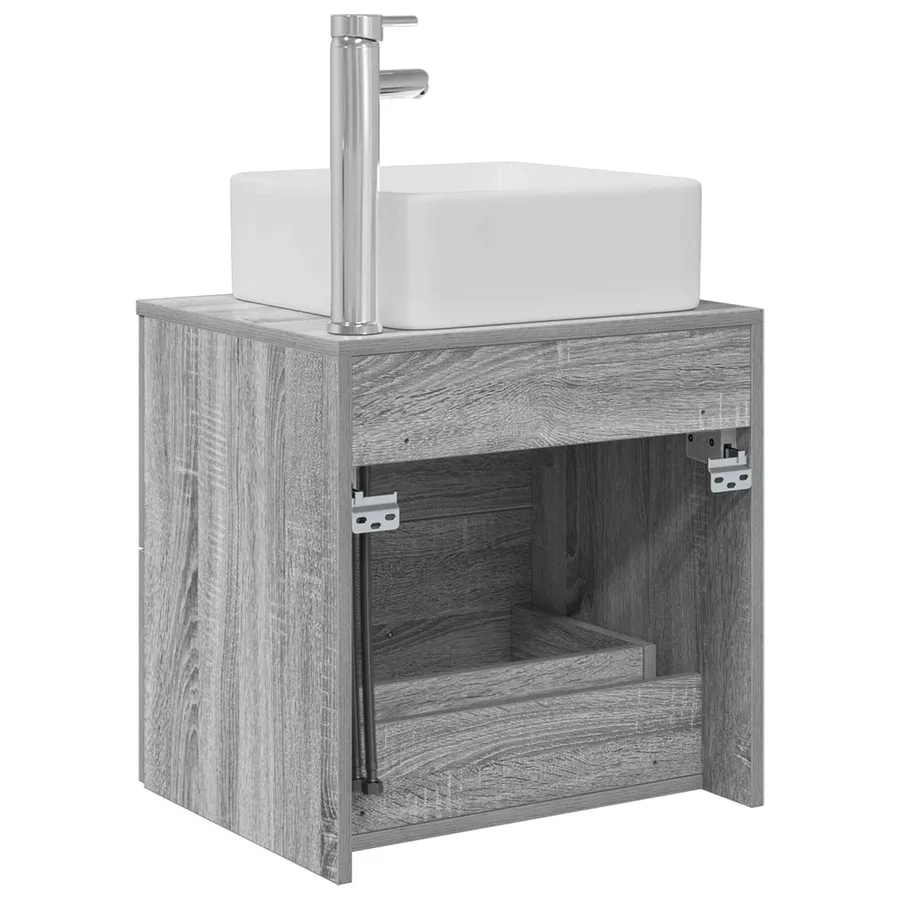 Vanité de lavabo mural Sonoma gris 49,5 x 41 x 63 cm - 5