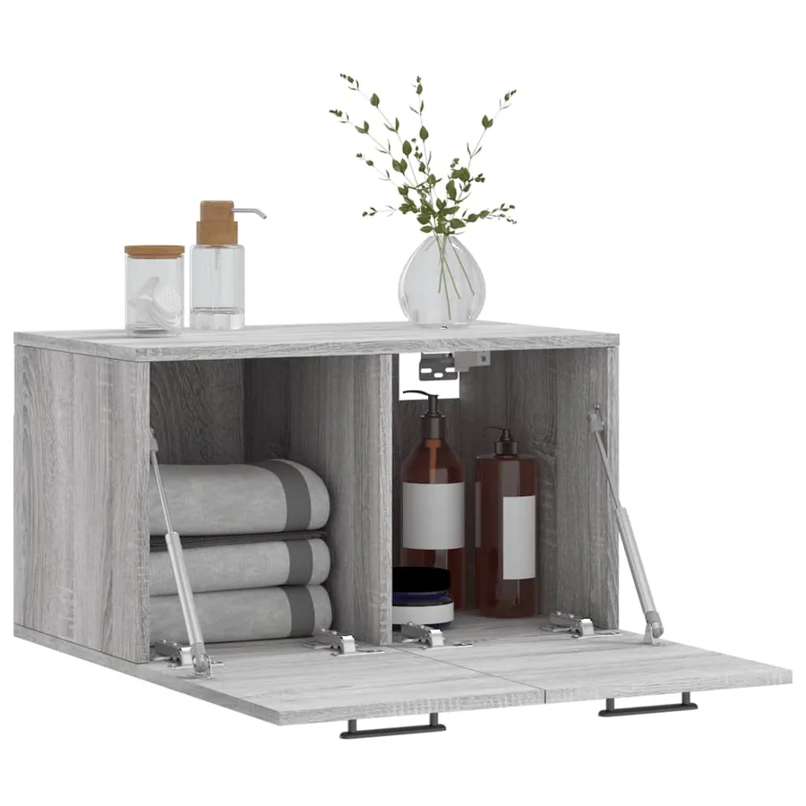 Armoire murale Sonoma gris 60x36,5x35 cm Bois d'ingénierie - 4