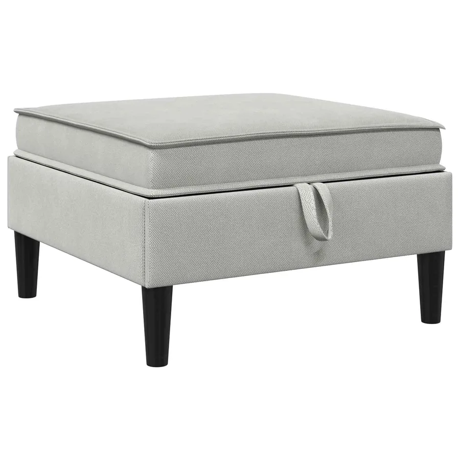 Ensemble de meubles pour le salon 6 pcs Gris clair Tissu - 6