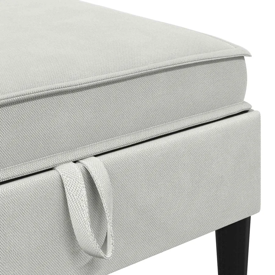 Ensemble de meubles pour le salon 6 pcs Gris clair Tissu - 7