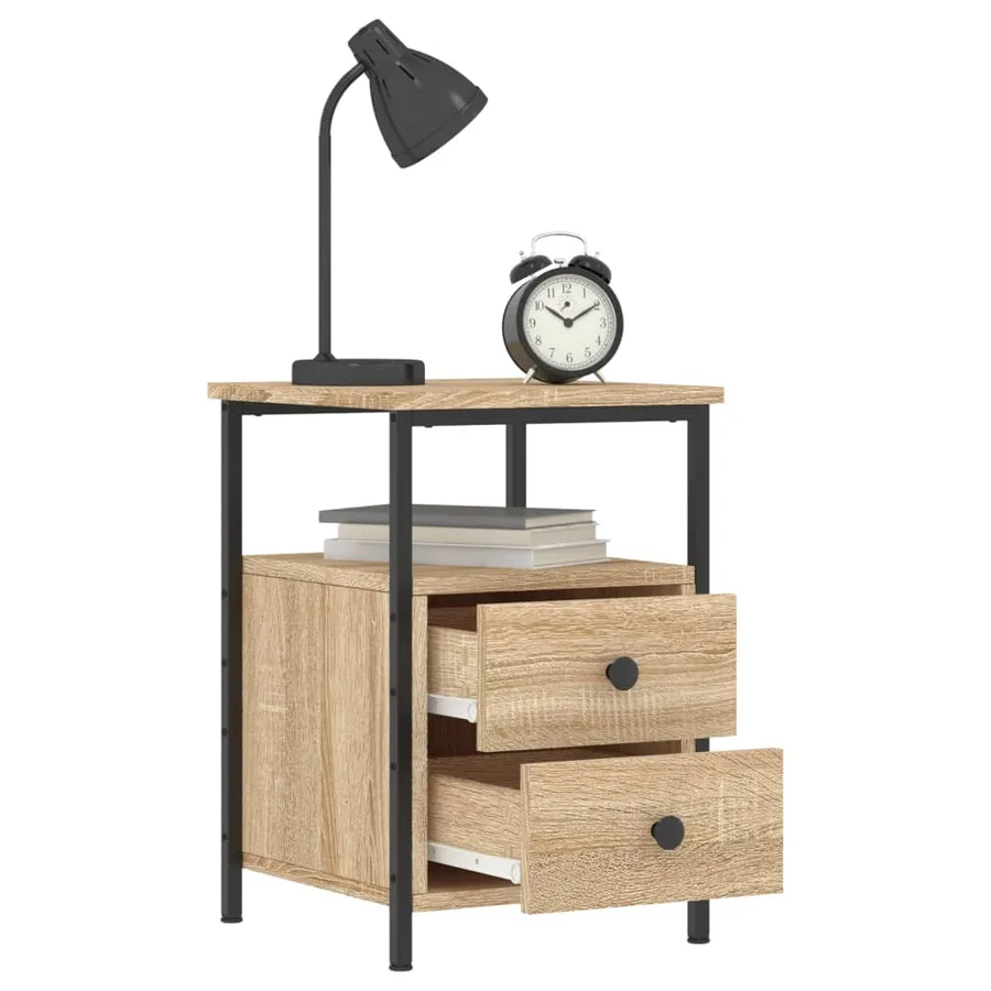 Table de chevet chêne sonoma 34x35,5x50 cm bois d'ingénierie - 4