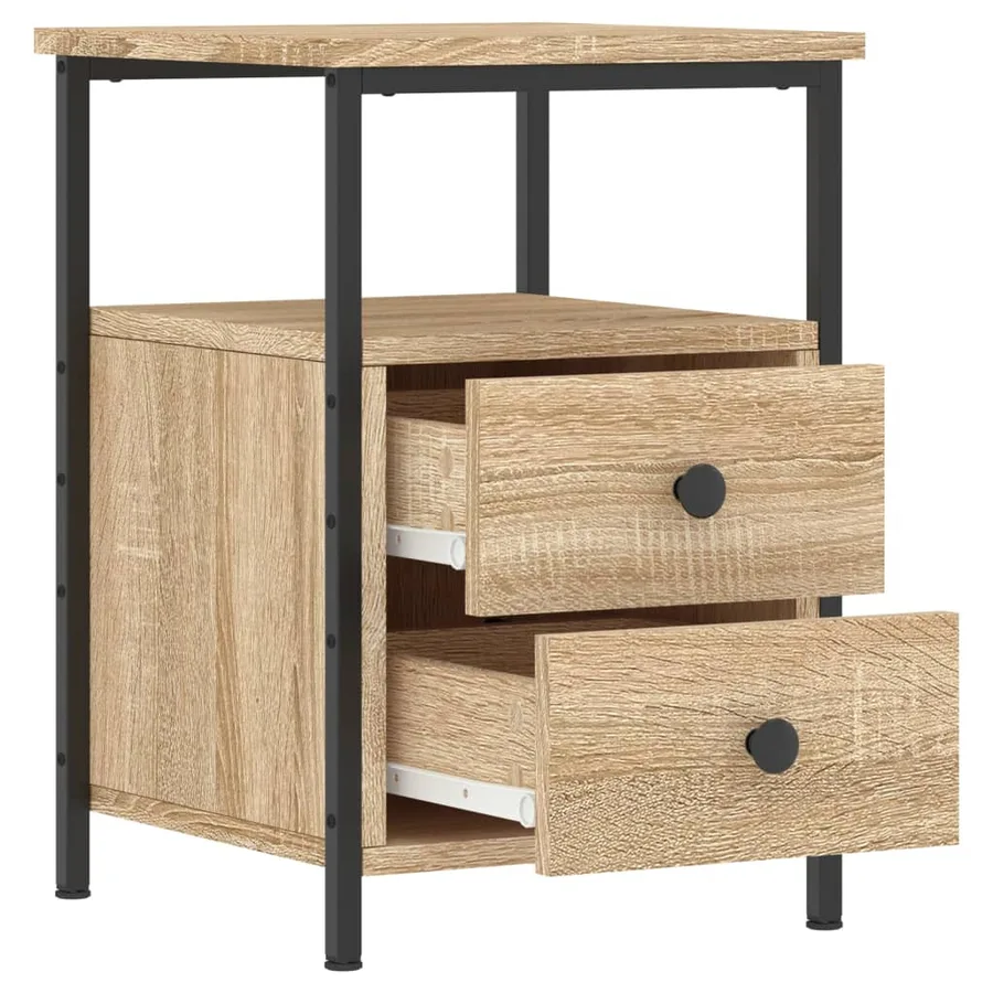 Table de chevet chêne sonoma 34x35,5x50 cm bois d'ingénierie - 6