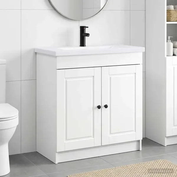 Ensemble de mobilier de salle de bain Blanc 78,5 x 37,5 x 81 cm