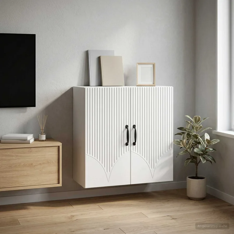 Armoire Murale Blanc 59 x 31 x 60 cm Bois d'ingénierie