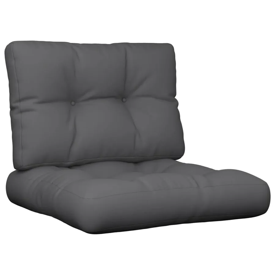 Coussins de palette lot de 2 anthracite tissu - 2