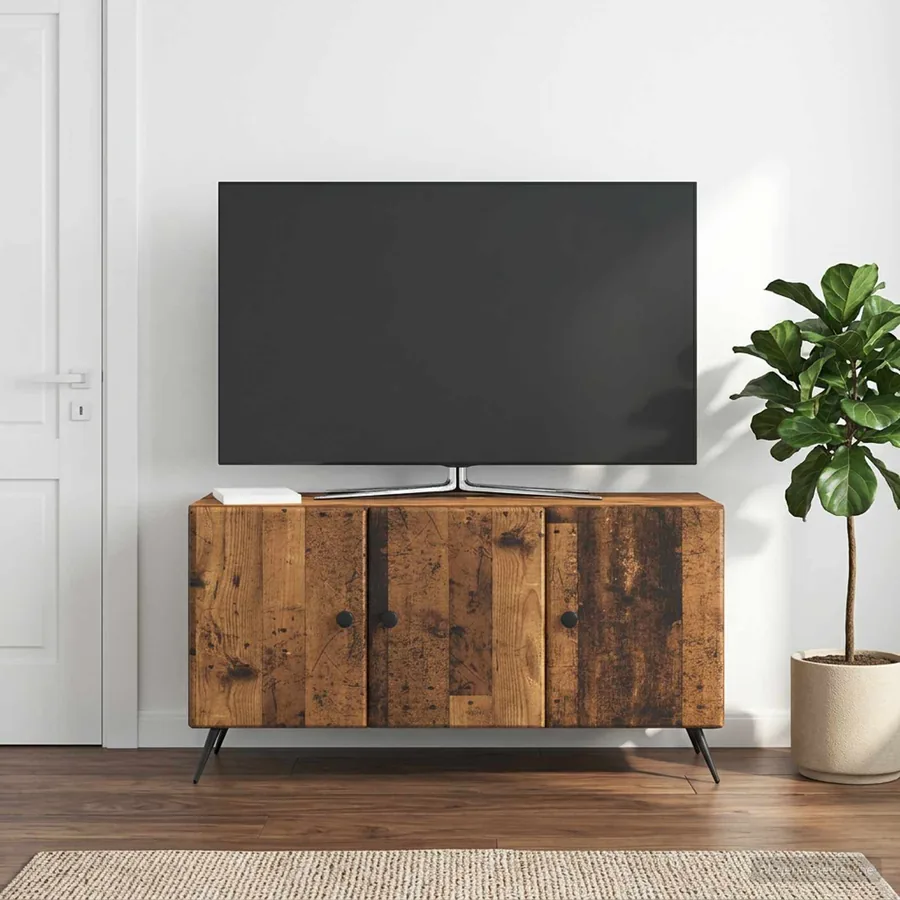 Meuble TV Bois ancien 99 x 34,5 x 50 cm Bois d'ingénierie