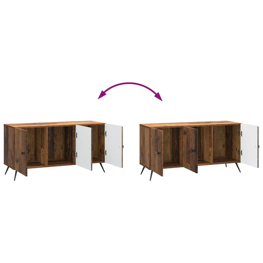 Meuble TV Bois ancien 99 x 34,5 x 50 cm Bois d'ingénierie - 11