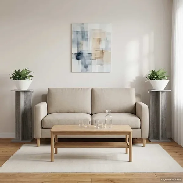 Support de Plante 2 pc Gris Sonoma 25 x 25,5 x 60,5 cm
