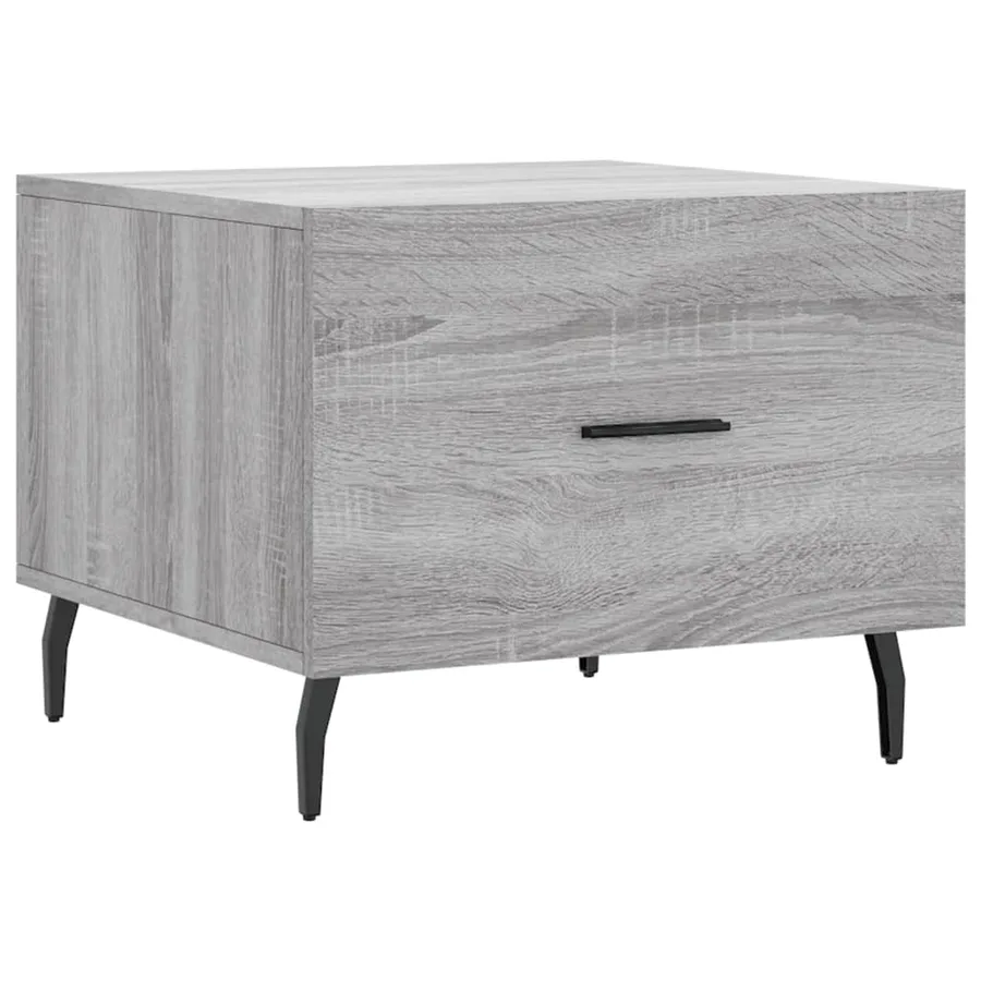 Table basse Sonoma gris 50x50x40 cm Bois d'ingénierie - 2