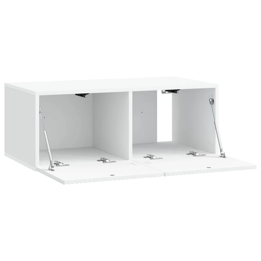 Meuble TV mural Blanc 78,5 x 41 x 30 cm Bois d'ingénierie - 5