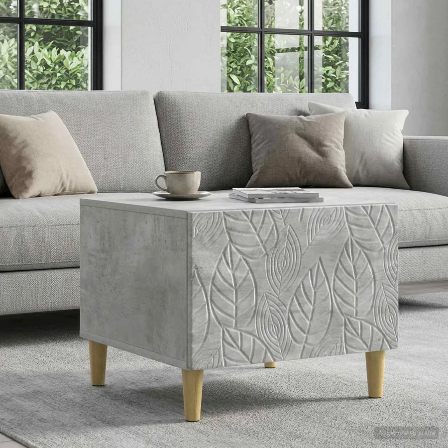 Table basse Gris béton 50 x 49 x 40 cm Bois d'ingénierie