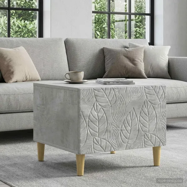 Table basse Gris béton 50 x 49 x 40 cm Bois d'ingénierie