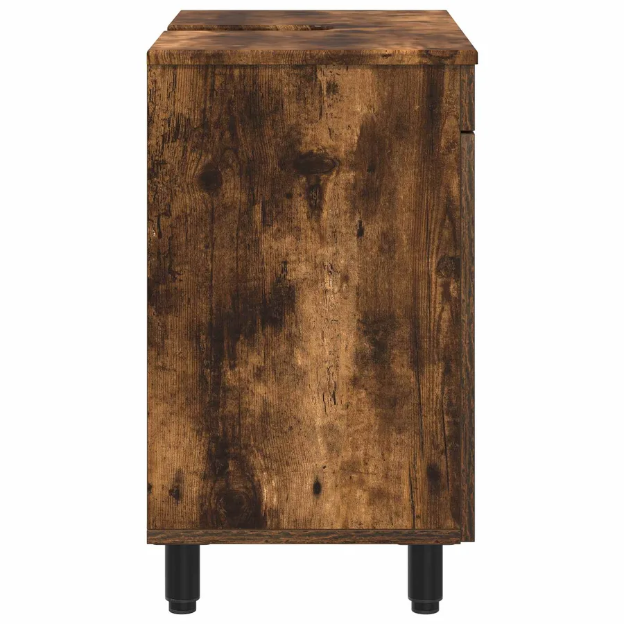 Unité de vanité de salle de bain Chêne fumé 60 x 35 x 60 cm - 6