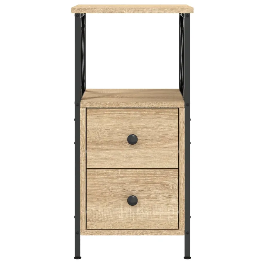 Table de chevet chêne sonoma 34x35,5x70 cm bois d'ingénierie - 4