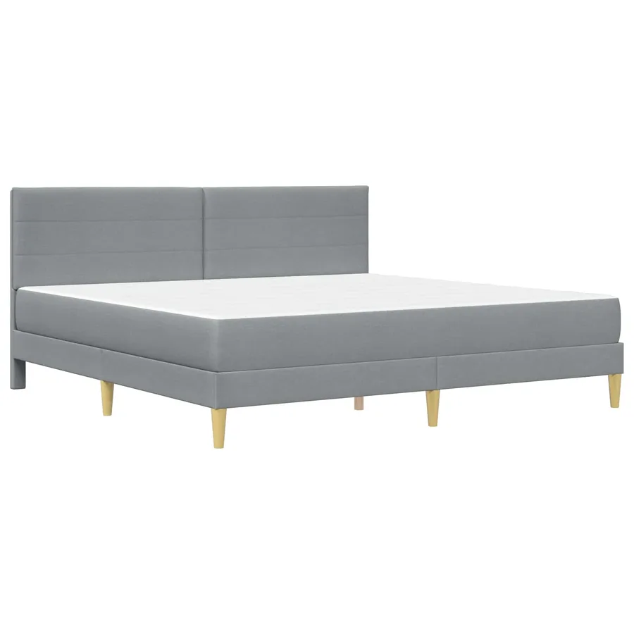 Cadre de lit Gris clair 180 x 200 cm Polyester - 3