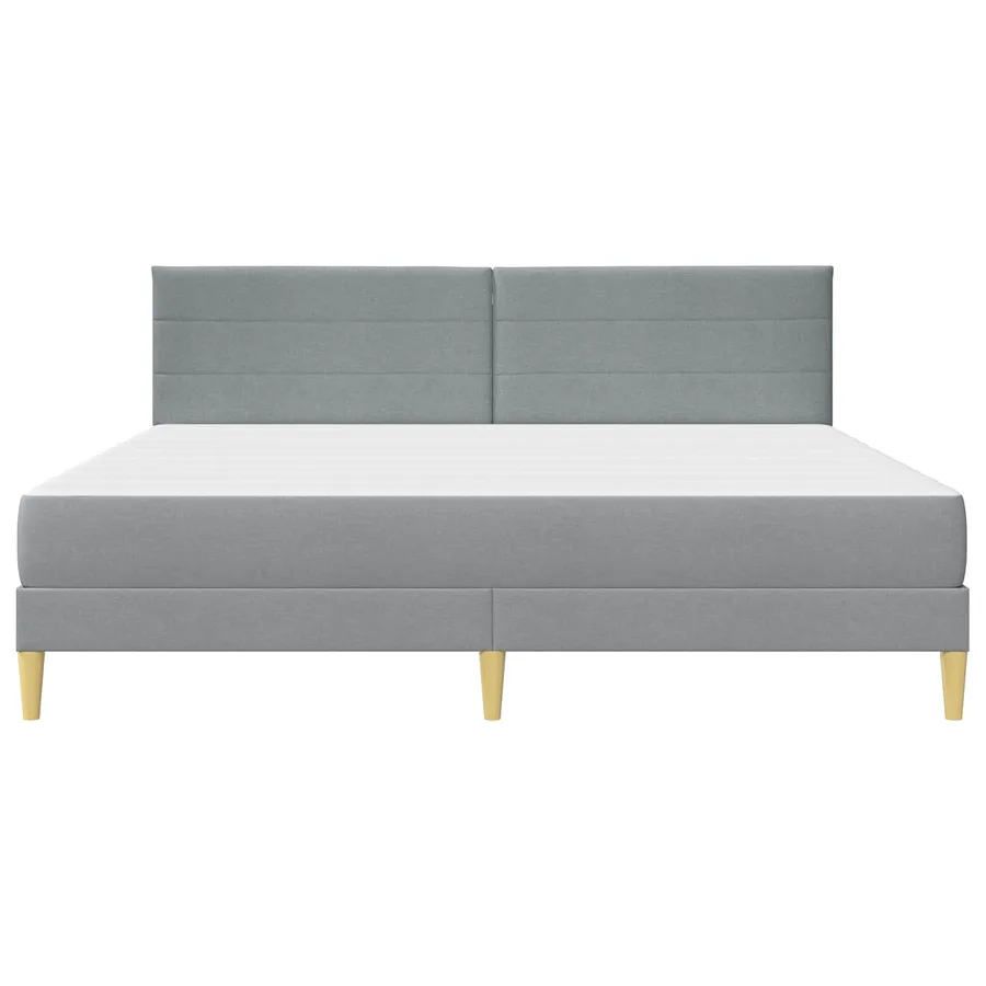 Cadre de lit Gris clair 180 x 200 cm Polyester - 6