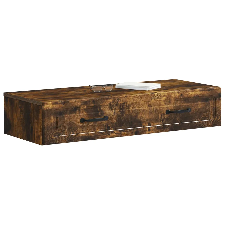 Table d'appoint murale Chêne fumé 87,5 x 34,5 x 17 cm - 3