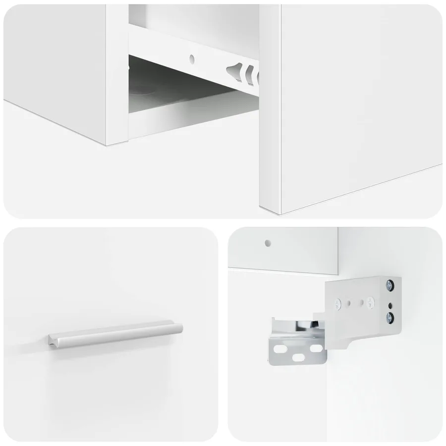 Meuble de Salle de Bain Suspendu Blanc 62,5 x 44,5 x 50 cm - 6