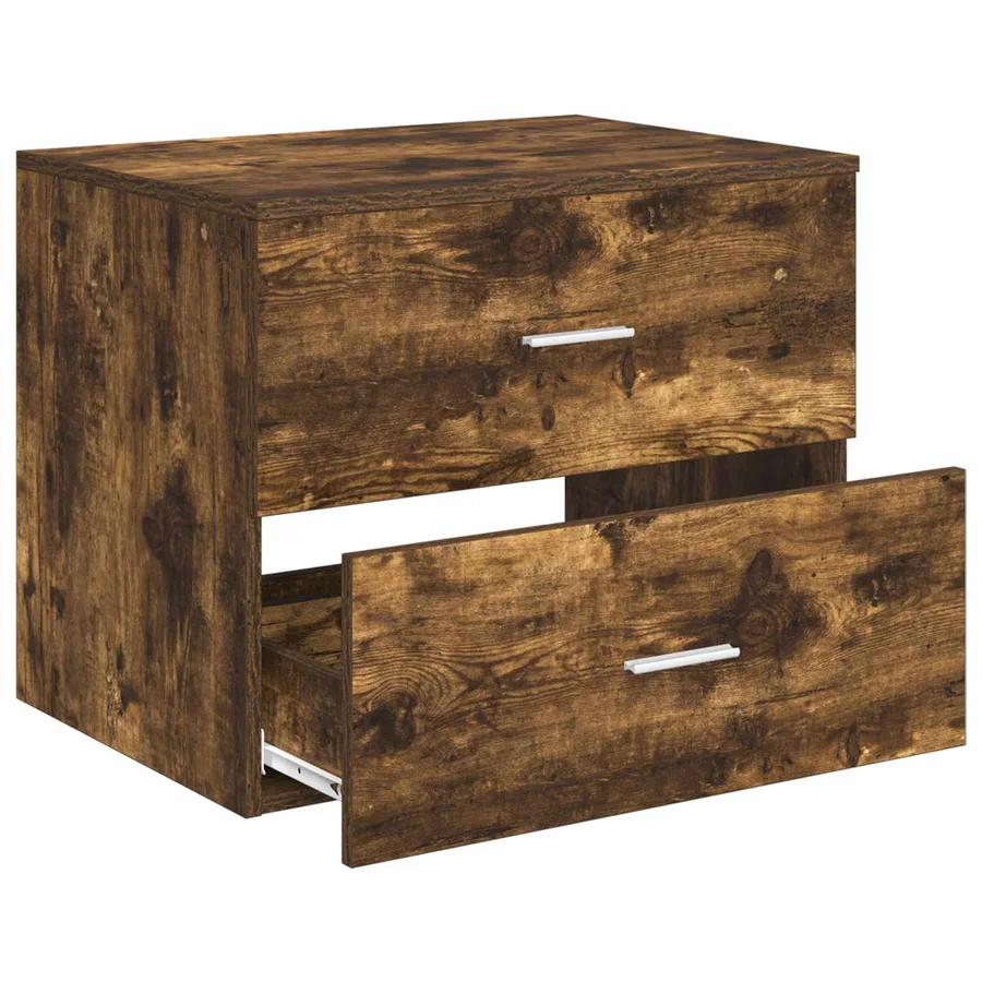Meuble de Salle de Bain Suspendu Chêne fumé 62,5 x 44,5 x 50 cm - 3
