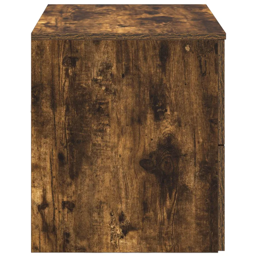 Meuble de Salle de Bain Suspendu Chêne fumé 62,5 x 44,5 x 50 cm - 4