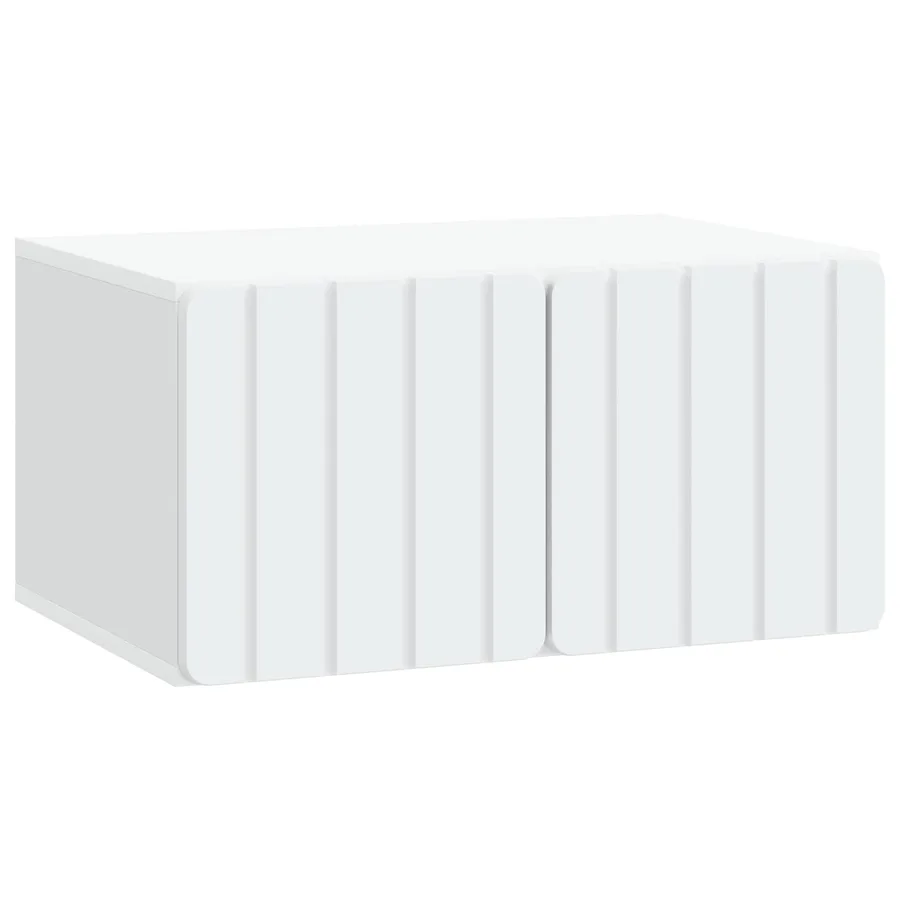 Meuble TV mural 59,5 x 41 x 30 cm Blanc Bois d'ingénierie - 2
