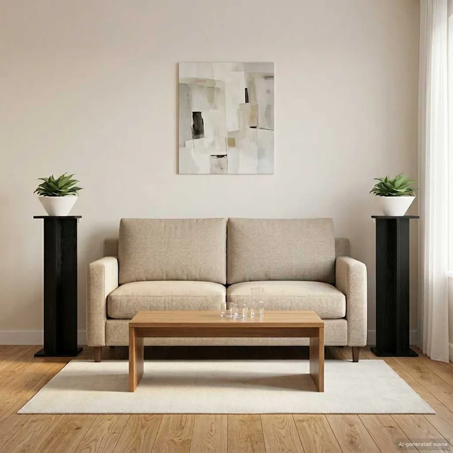 Support de Plante 2 pc Chêne Noir 25 x 25,5 x 100,5 cm - 4