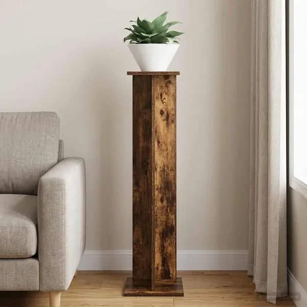 Support de Plante Chêne Fumé 25 x 25,5 x 100,5 cm