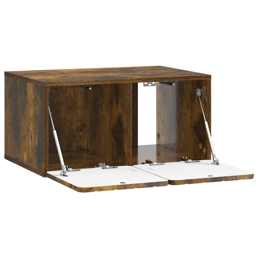Meuble TV mural 59,5 x 41 x 30 cm Chêne fumé Bois d'ingénierie - 5