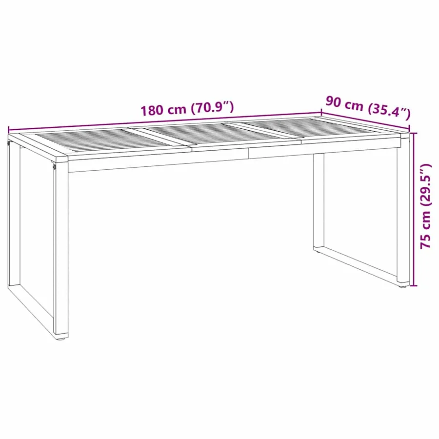 Ensemble de salle à manger pour jardin 7 pcs Gris et marron - 11
