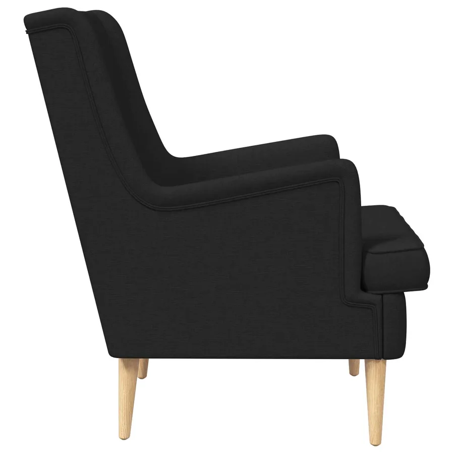 Fauteuil Noir Tissu - 5
