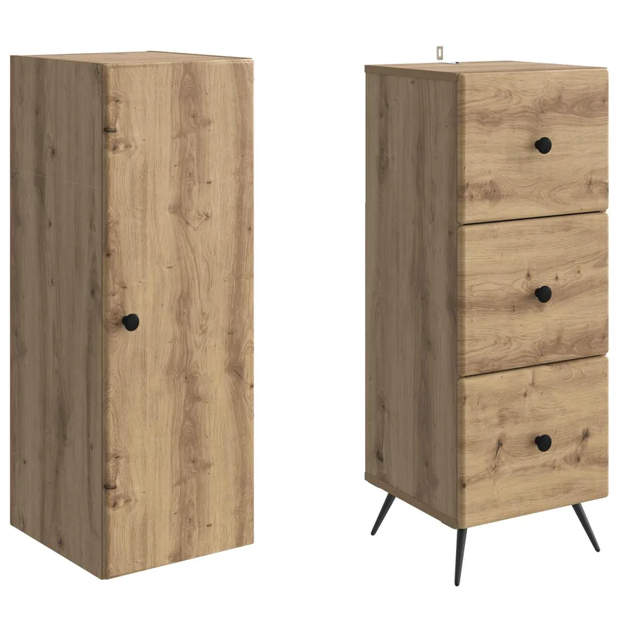 Ensemble de Meubles 2 pc 34,5 x 34,5 x 90 cm Bois d'ingénierie - 4