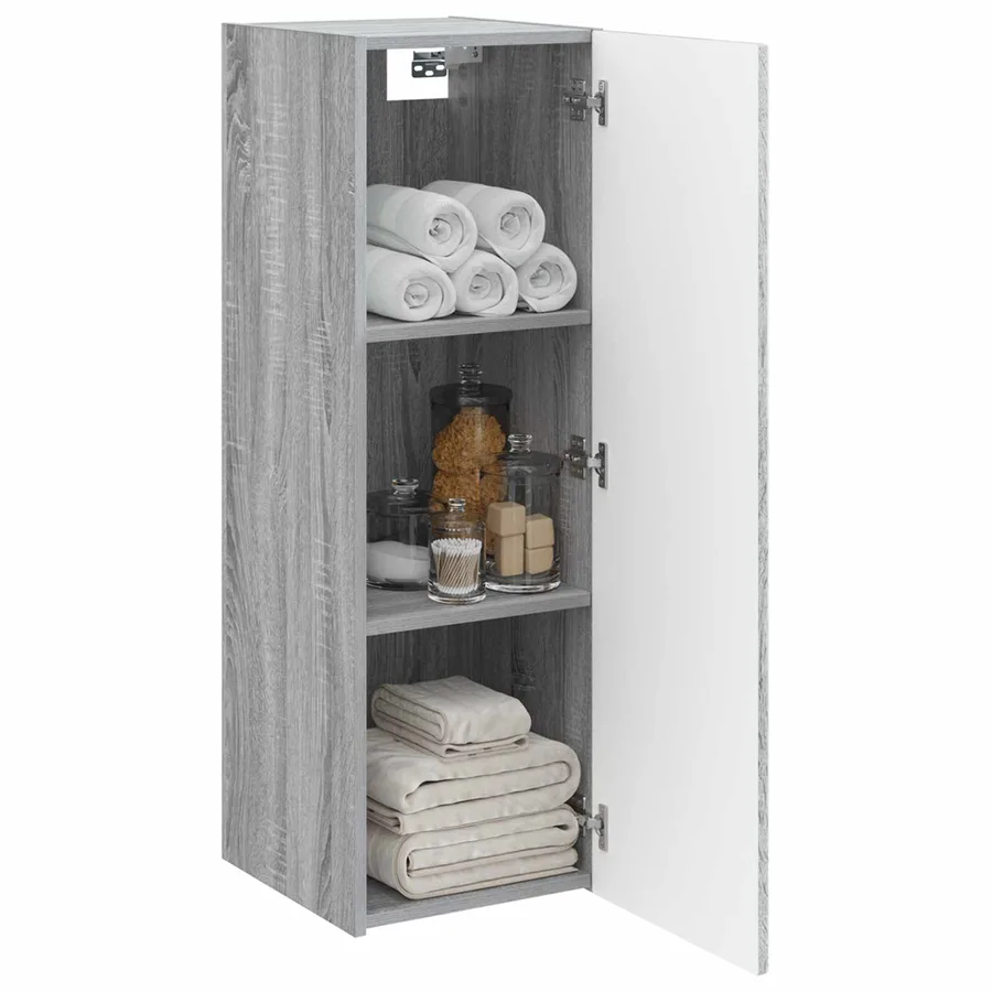 Cabinet de Salle de Bain Mural Sonoma gris 33 x 34,5 x 60 cm - 3