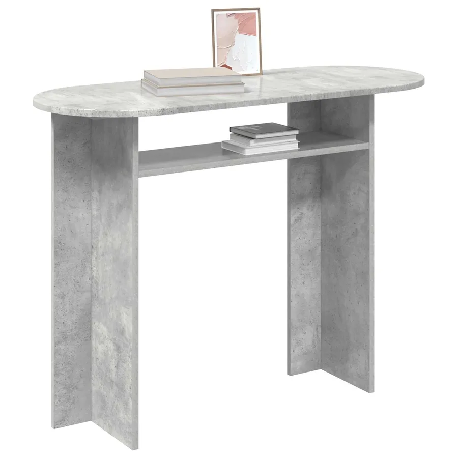 Table console Gris béton 100 x 39,5 x 75 cm Bois d'ingénierie - 3