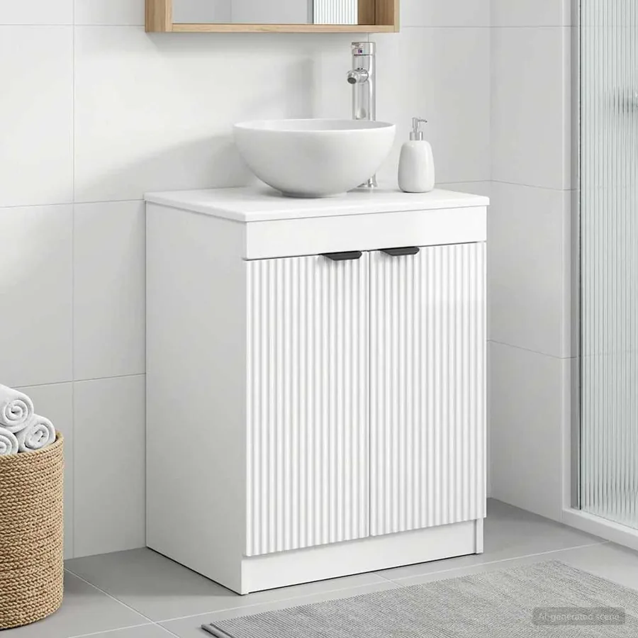 Armoire de salle de bain Blanc brillant 54 x 41 x 70 cm