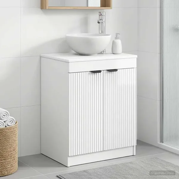 Armoire de salle de bain Blanc brillant 54 x 41 x 70 cm