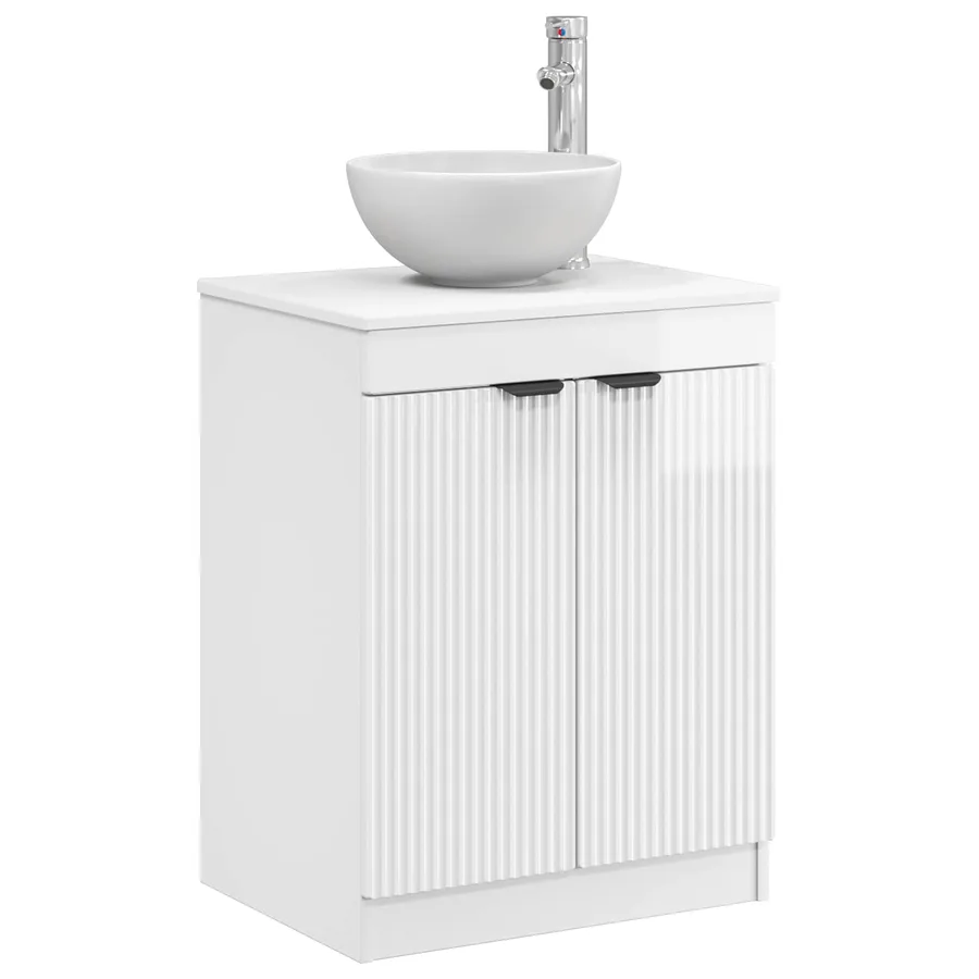 Armoire de salle de bain Blanc brillant 54 x 41 x 70 cm - 3