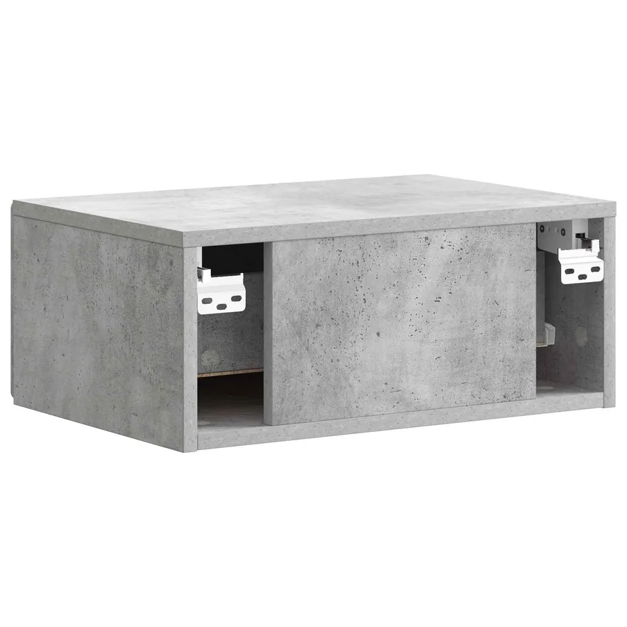 Cabinet de chevet mural 2 pcs Gris béton 49 x 34,5 x 20 cm - 9