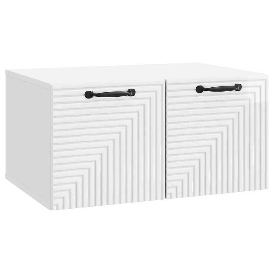 Meuble TV mural Montage mural Blanc brillant 59,5 x 41 x 30 cm - 2
