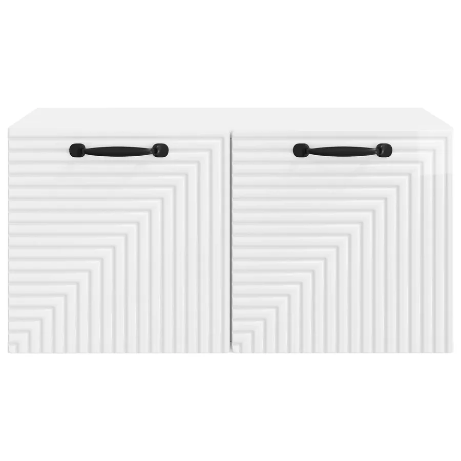 Meuble TV mural Montage mural Blanc brillant 59,5 x 41 x 30 cm - 6