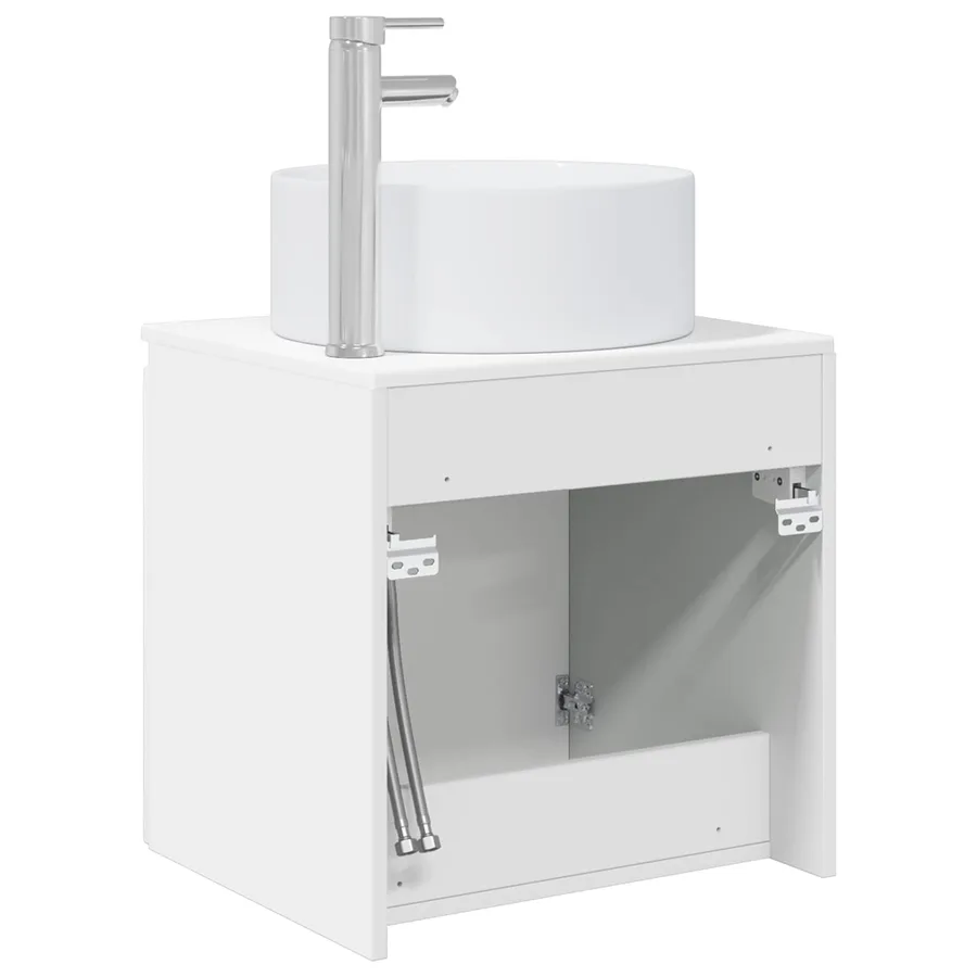 Meuble de lavabo mural Blanc 49,5 x 44,5 x 65,5 cm - 5