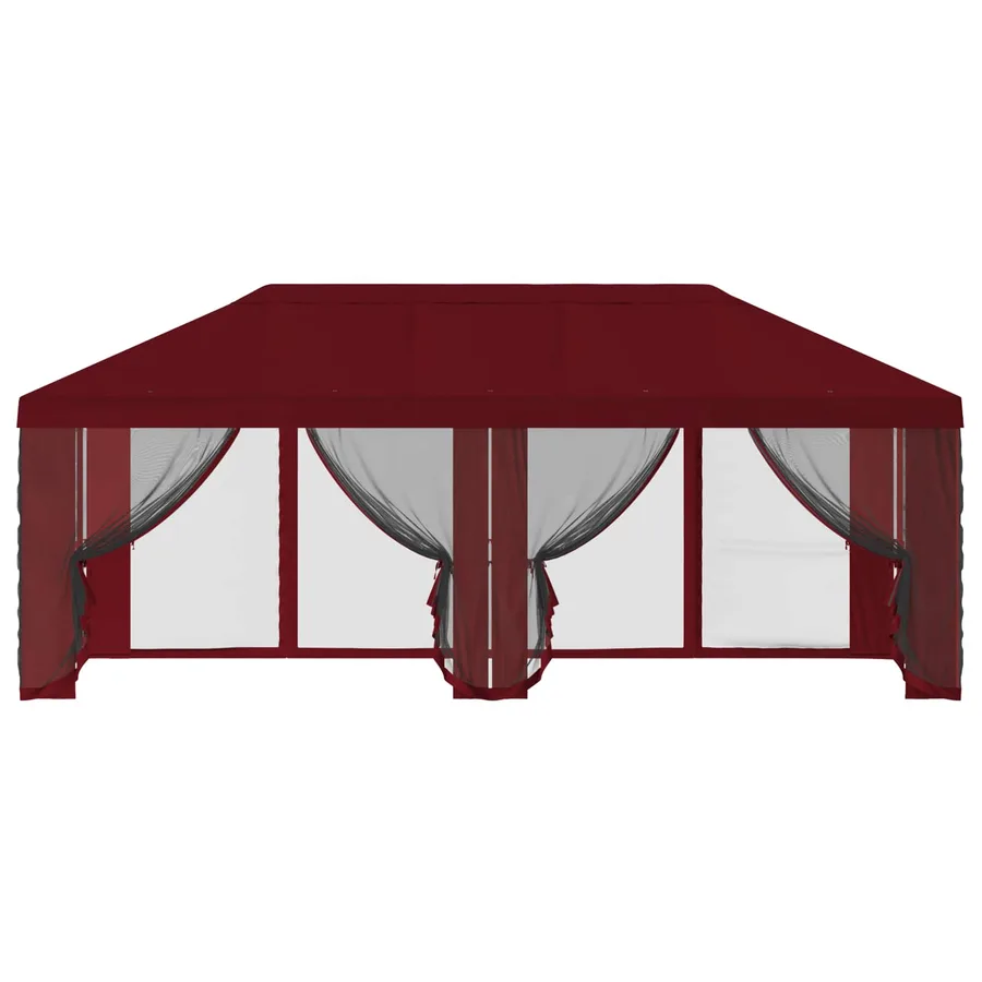 Housse de tonnelle avec murs latéraux 6 x 3 m Bordeaux - 5