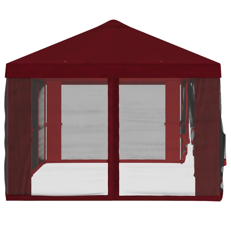 Housse de tonnelle avec murs latéraux 6 x 3 m Bordeaux - 6