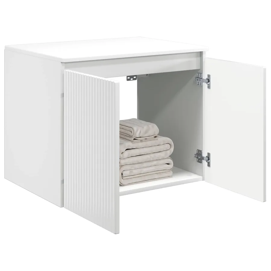 Cabinet de Salle de Bain Mural Blanc brillant - 3