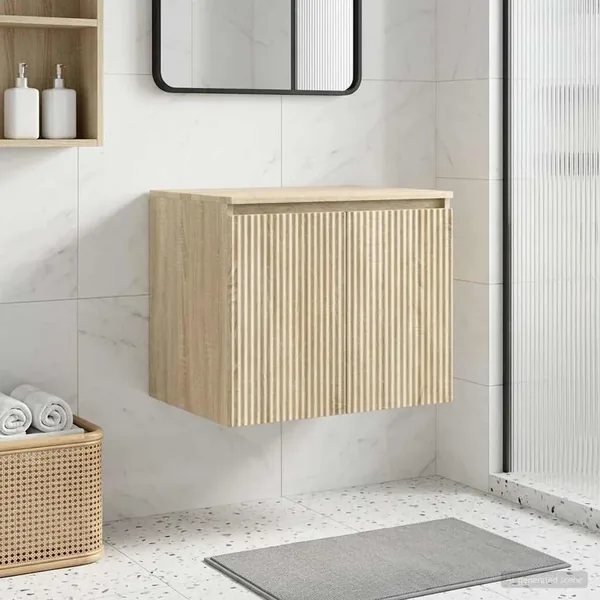 Cabinet de Salle de Bain Mural Chêne Sonoma 62,5 x 44,5 x 50 cm