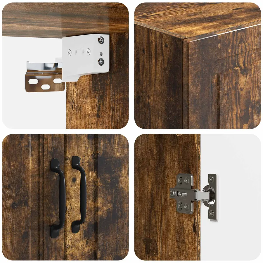 Armoire Murale Chêne fumé 59 x 31 x 60 cm Bois d'ingénierie - 7